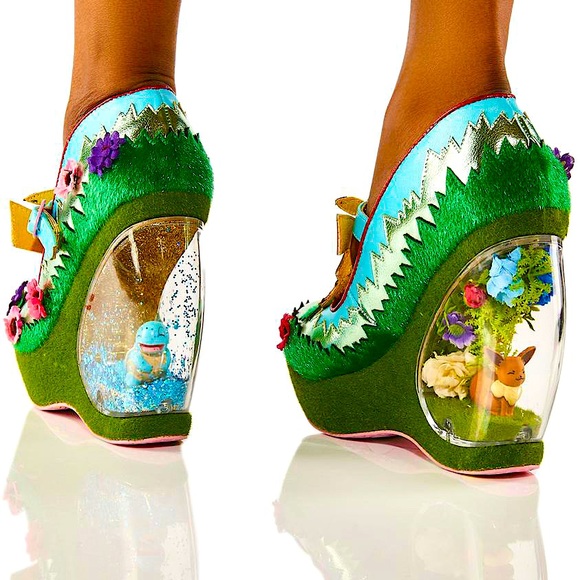 SOLD Dolls Kill X Irregular Choice Journey On Wedge Pokémon globe shoes - Picture 3 of 16